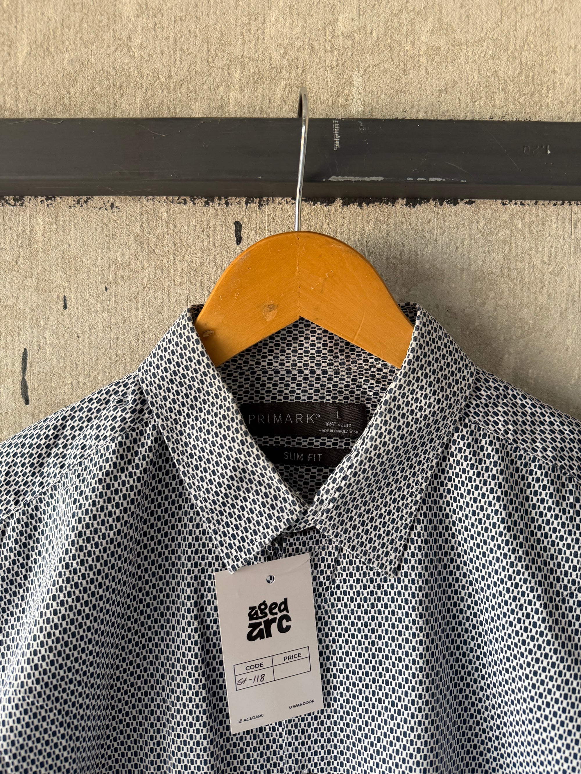 PRIMARK PRINTED SHIRT - L ST118