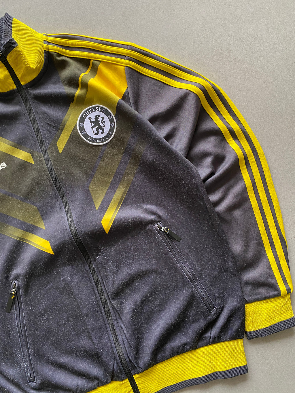 VINTAGE ADIDAS CHELSEA STRIPED JACKET - S