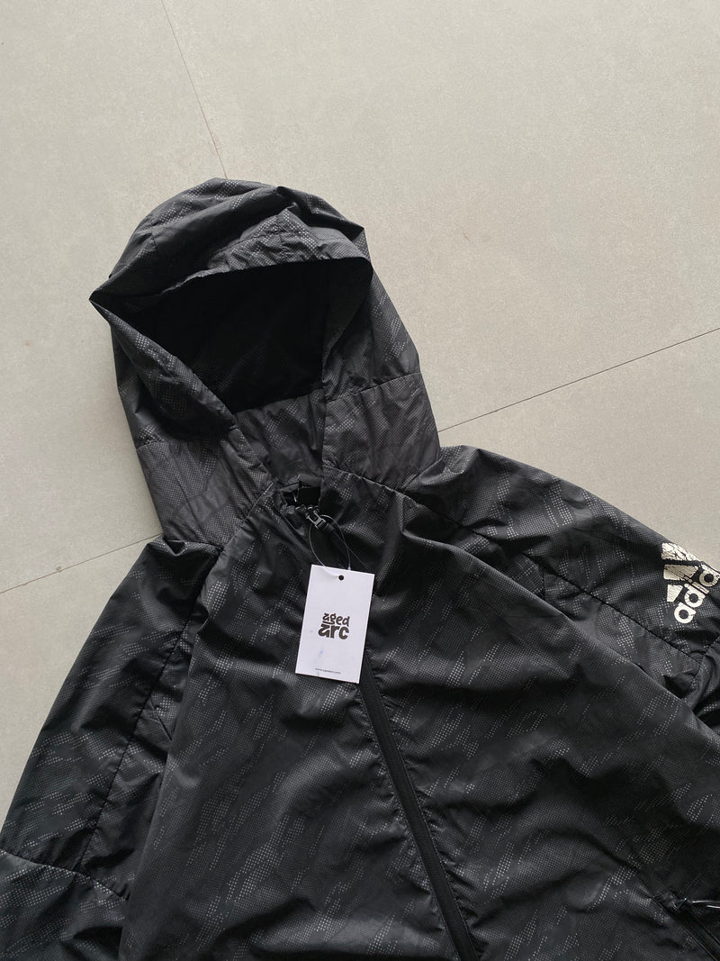 ADIDAS CAMOU HOODED JACKET - M