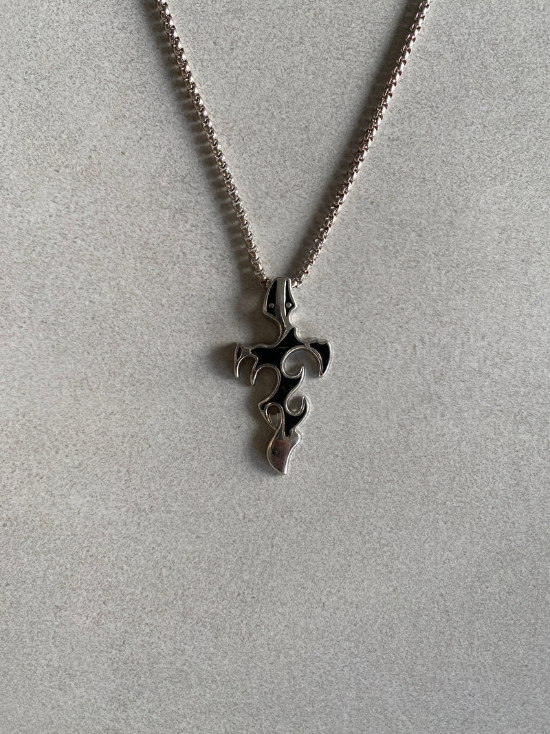 FLAME CROSS PENDANT CHAIN