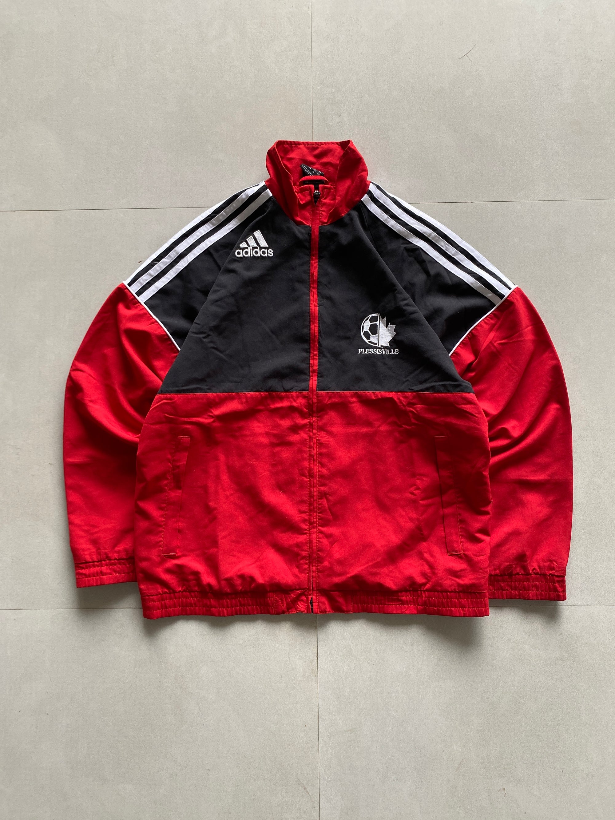 VINTAGE ADIDAS STRIPED JACKET - M