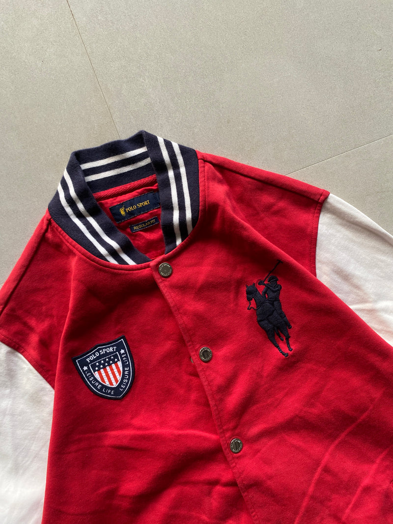 VINTAGE RALPH LAUREN VARSITY JACKET - M