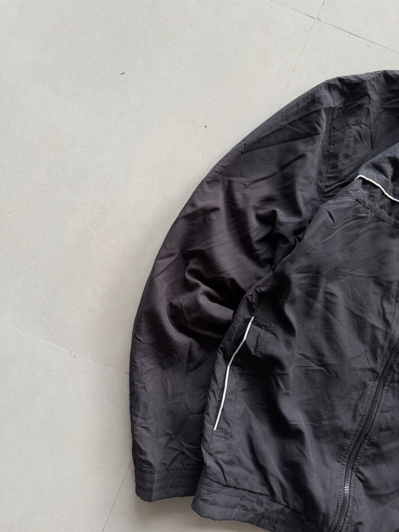 ADIDAS BLACK TRACK JACKET - L