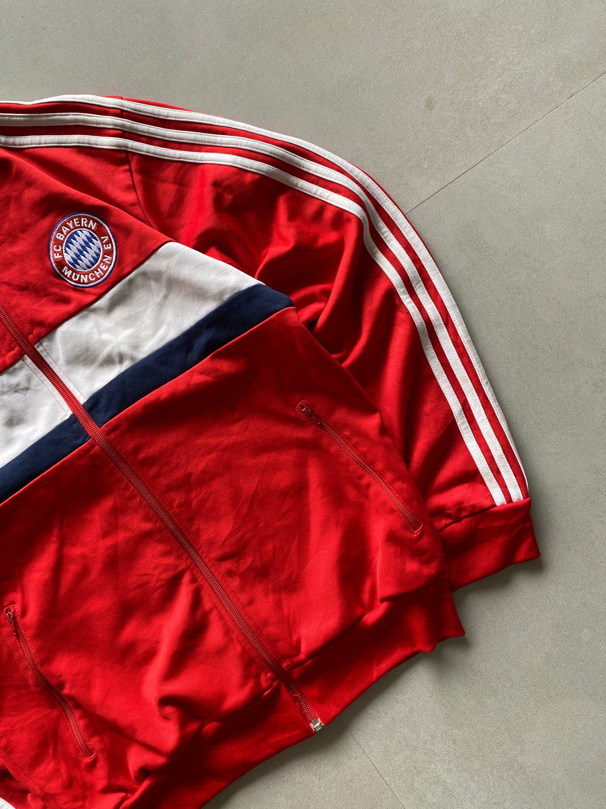 VINTAGE ADIDAS BAYERN MUNICH STRIPED JACKET - M