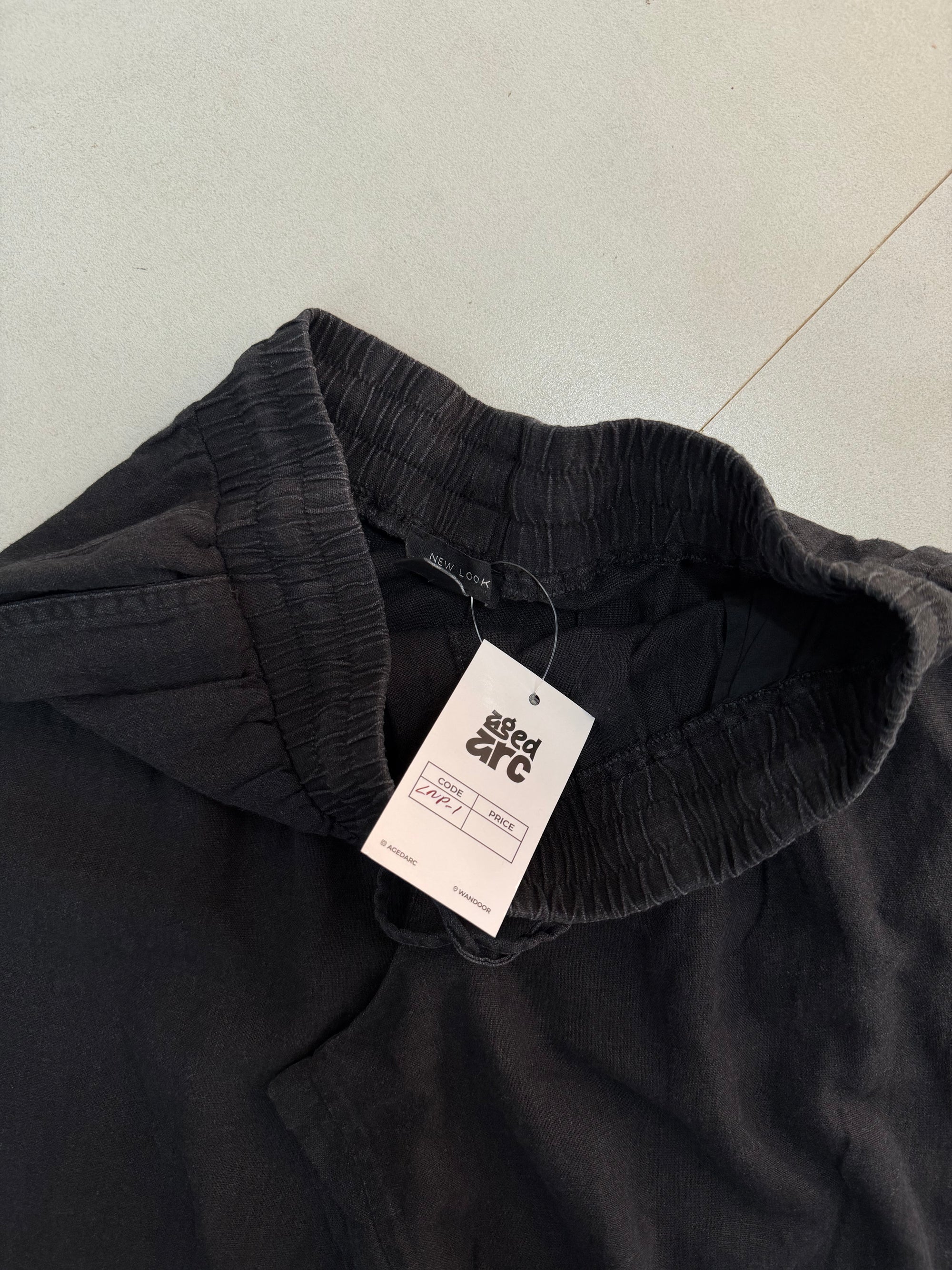 NEW LOOK BAGGY LINEN PANT - M