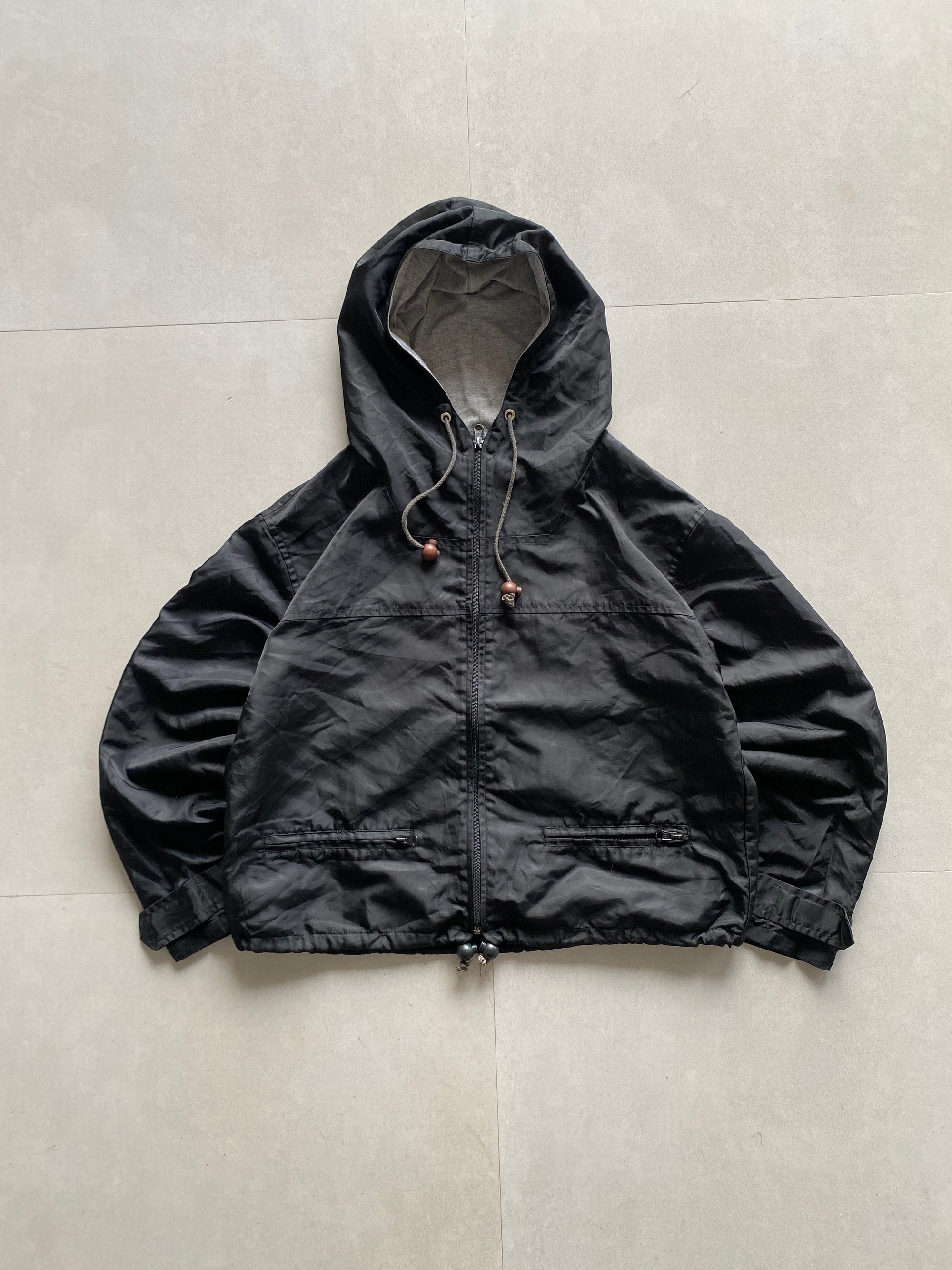 HOODED CROPPED HEAVY JACKET - M