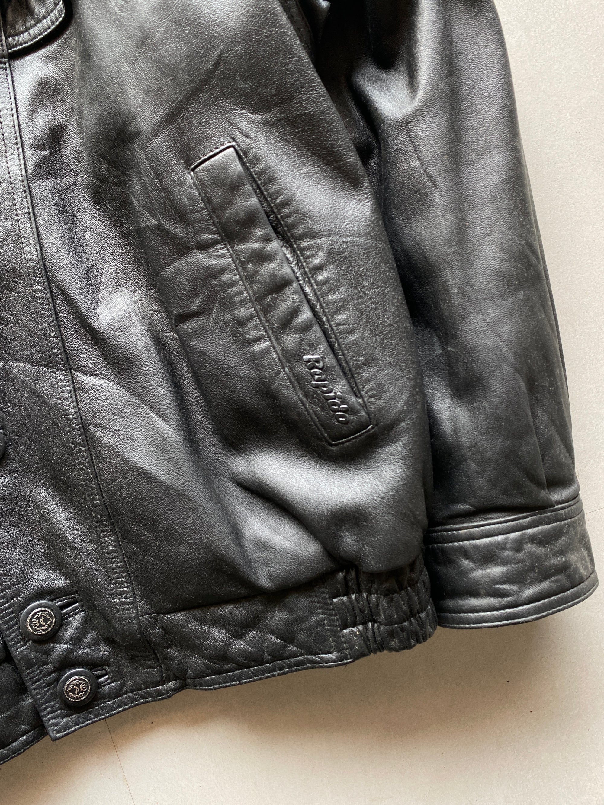 VINTAGE RAPIDO LEATHER BOMBER JACKET - M