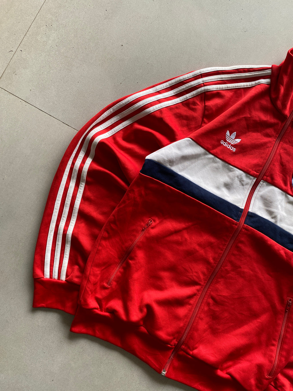 VINTAGE ADIDAS BAYERN MUNICH STRIPED JACKET - M