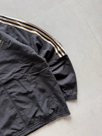 ADIDAS STRIPED HOODED JACKET - L