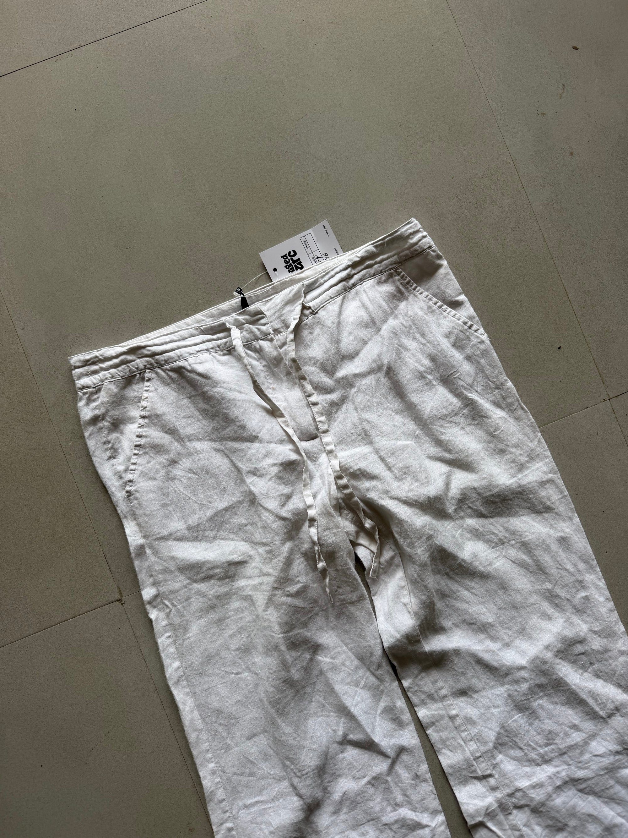 WIDE LEG LINEN PANT LNP96 - M