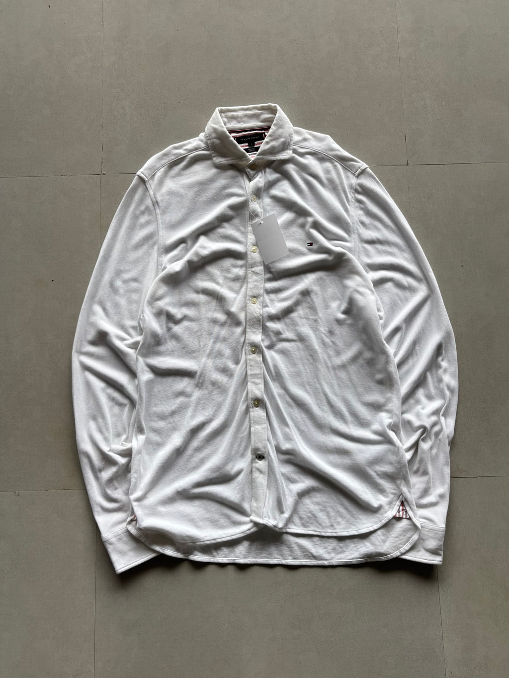 TOMMY HILFIGER SLIM FIT WHITE FORMAL SHIRT - L