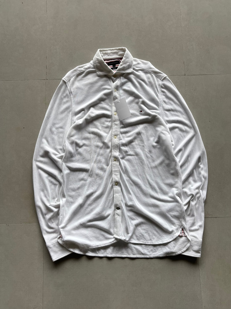 TOMMY HILFIGER SLIM FIT WHITE FORMAL SHIRT - L