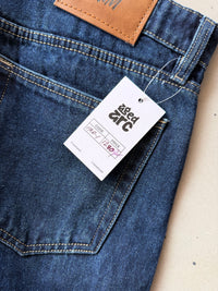 DARK BLUE WASHED WIDE LEG