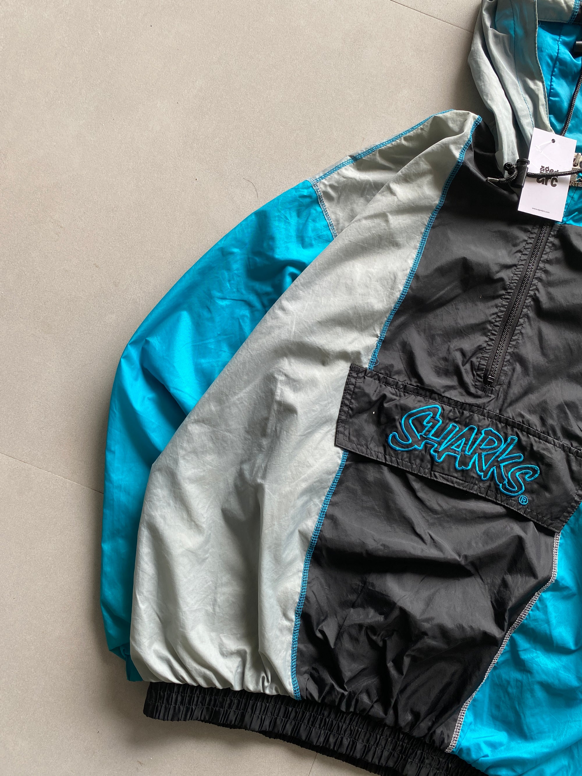 90s STARTER SHARKS MLB JACKET - M