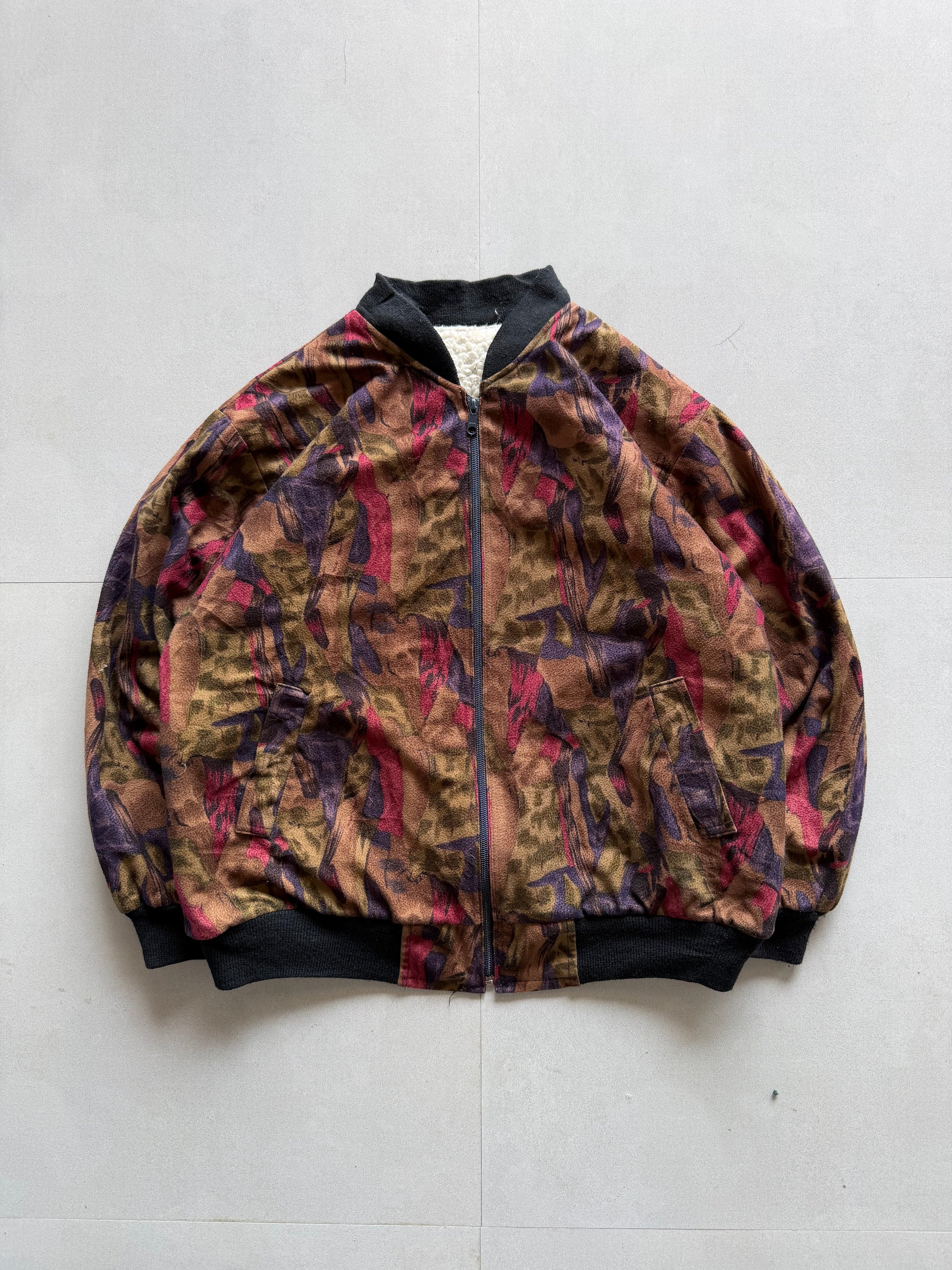 VINTAGE BOMBER STYLE JACKET - M