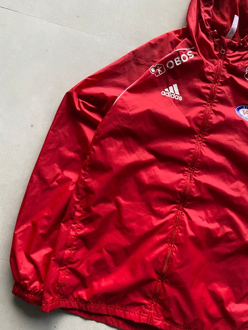 ADIDAS HOODED JACKET - L