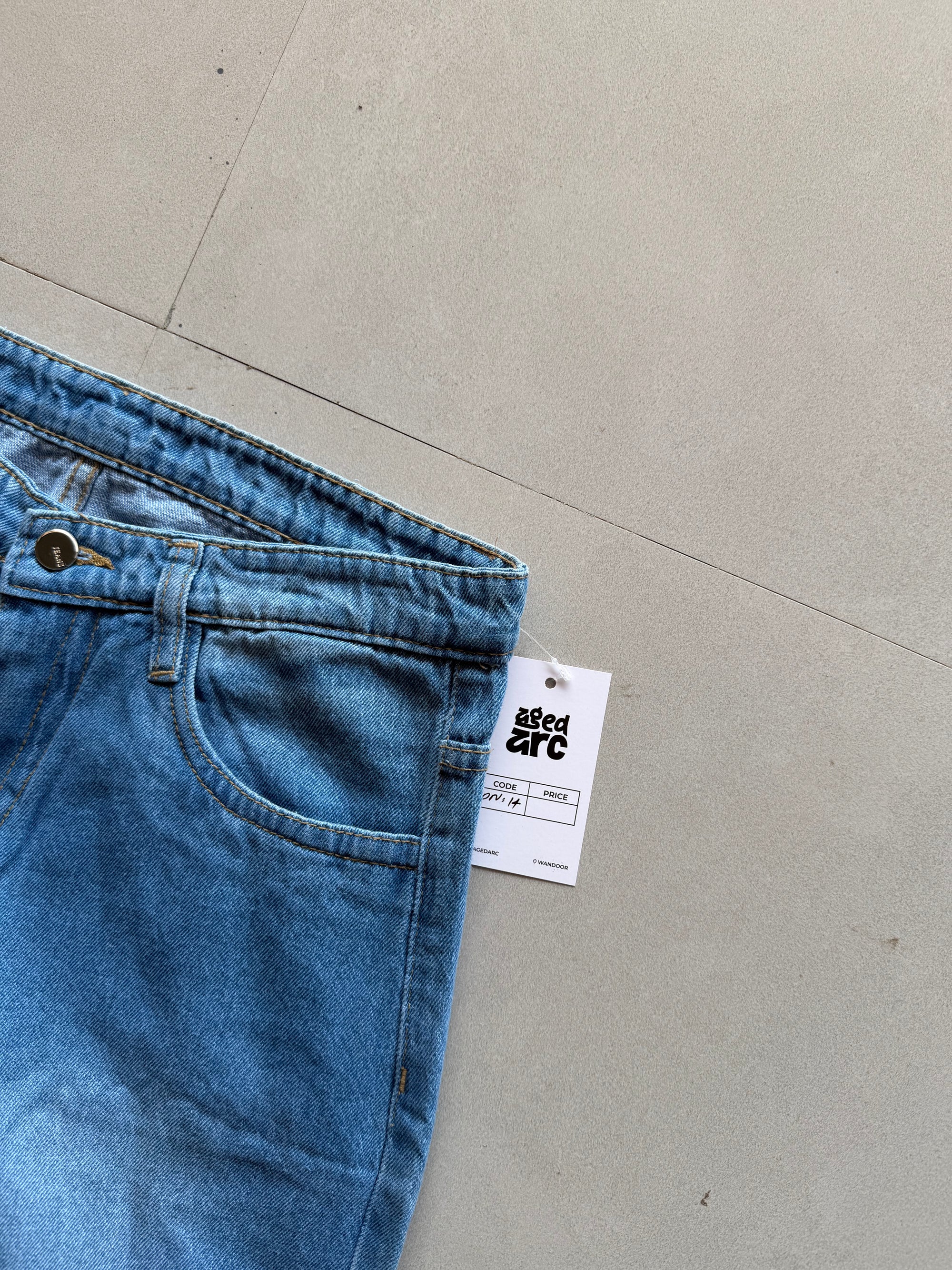 DN14 WIDELEG DENIM -M