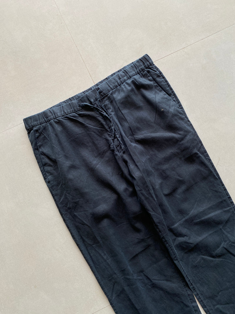 STRIGHT FIT LINEN PANT - M