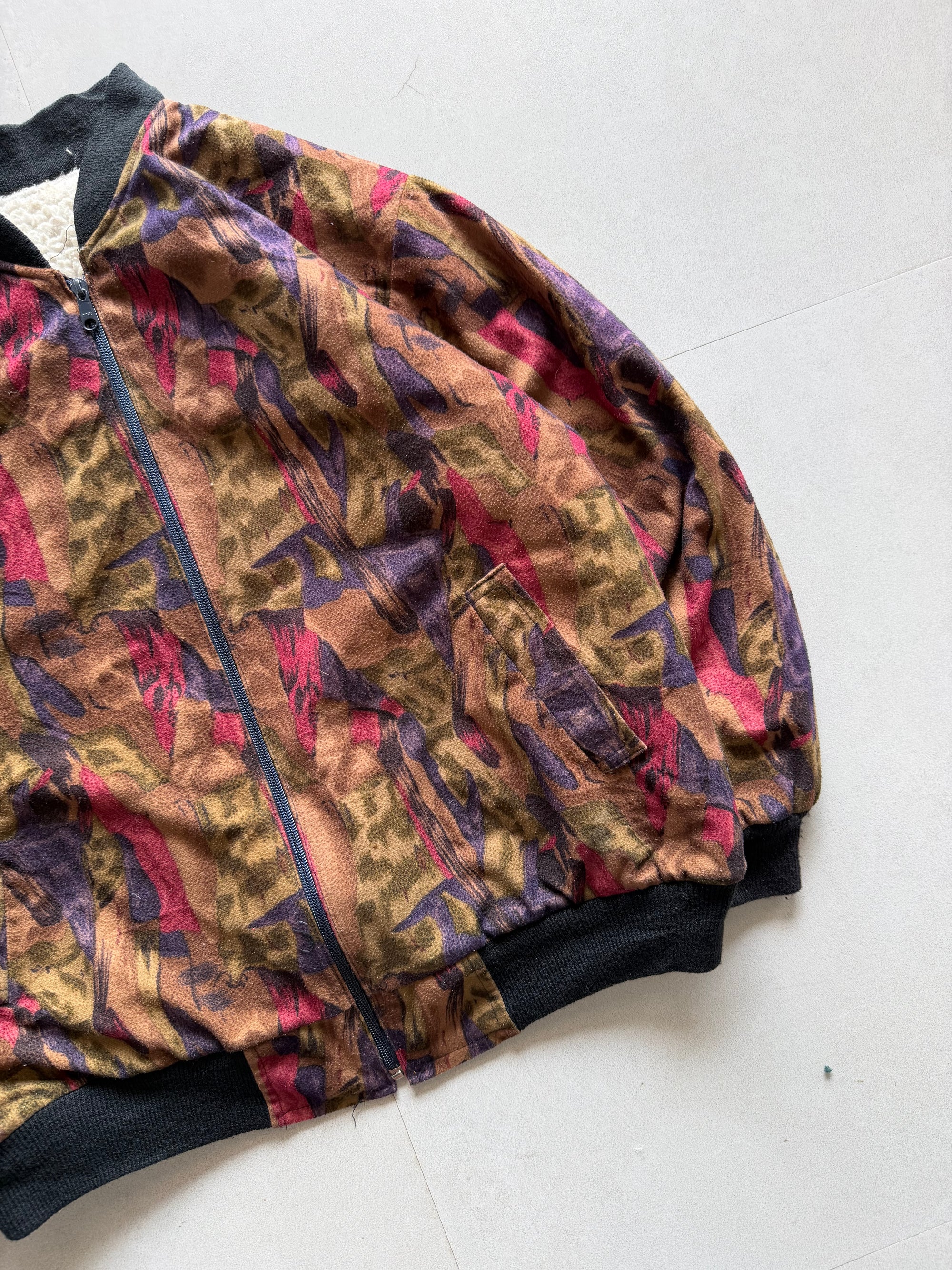 VINTAGE BOMBER STYLE JACKET - M