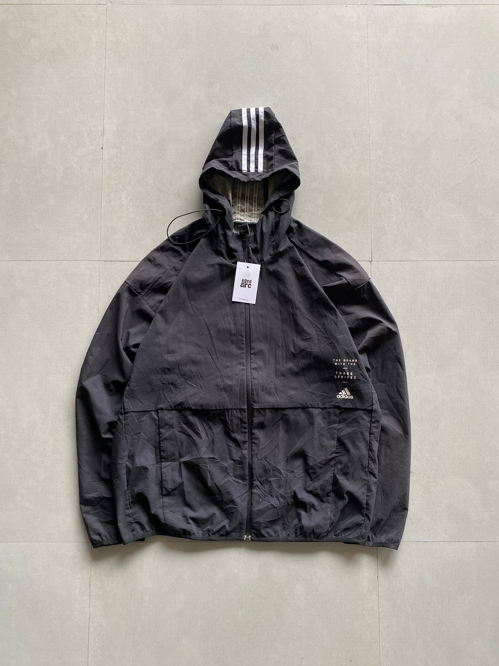 VINTAGE ADIDAS HOODED JACKET - XL