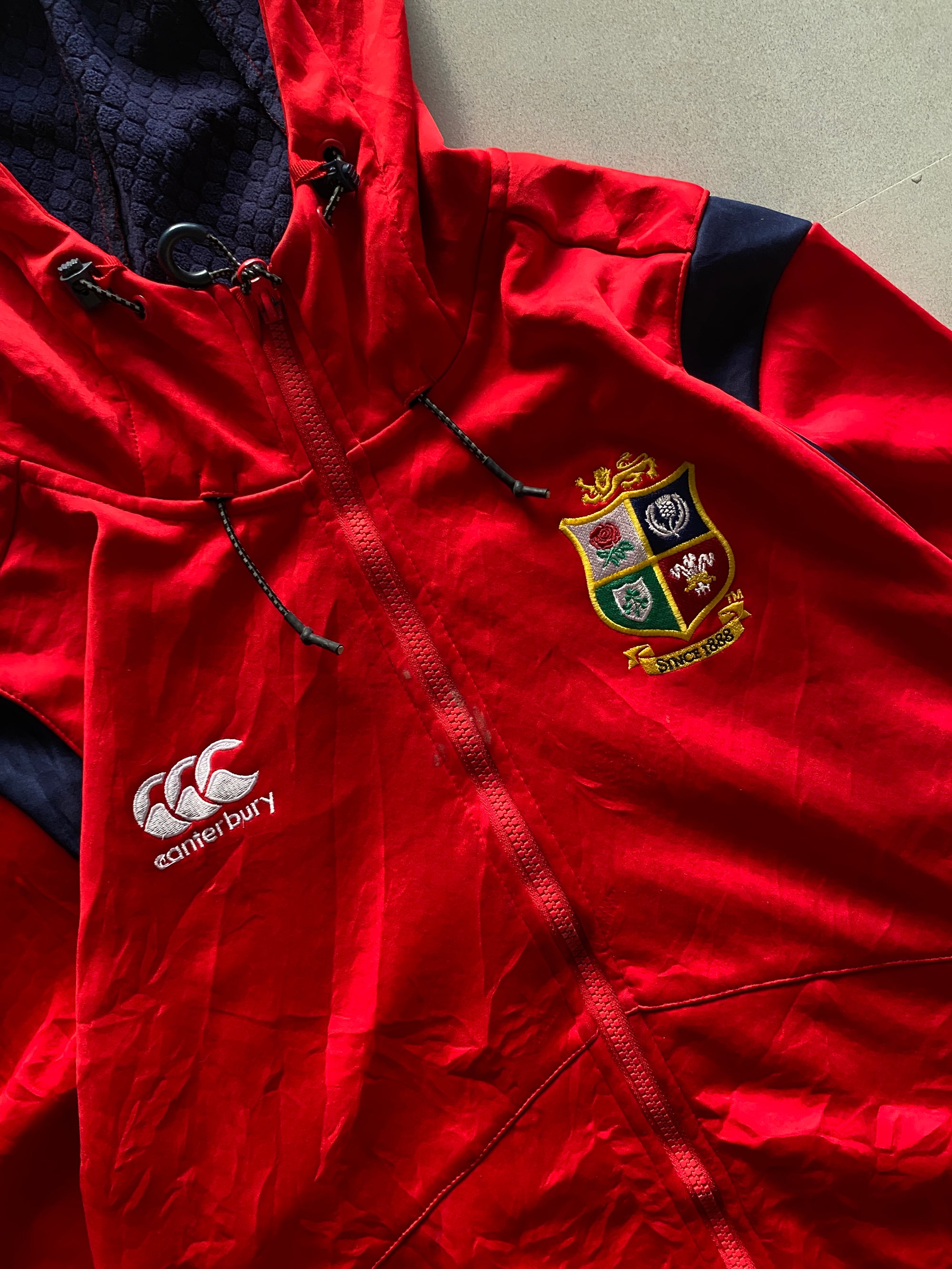 2017 CANTERBURY IRISH AND LIONS RUGBY JACKET - L