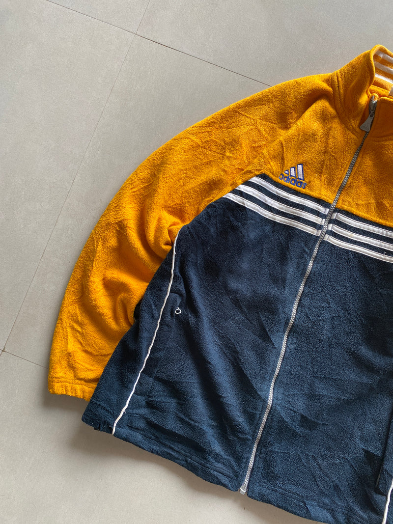 90S ADIDAS FLEECE JACKET - L