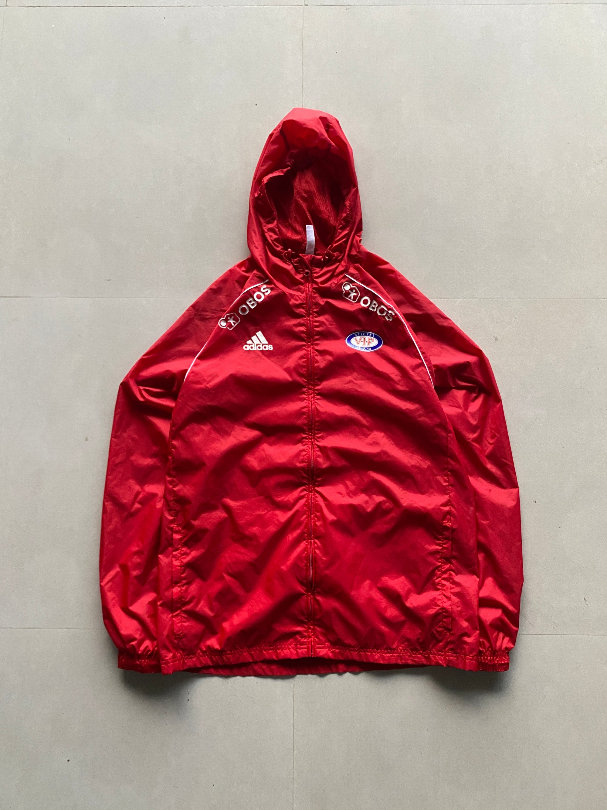ADIDAS HOODED JACKET - L