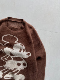 BROWN KNIT SWEATER - XL