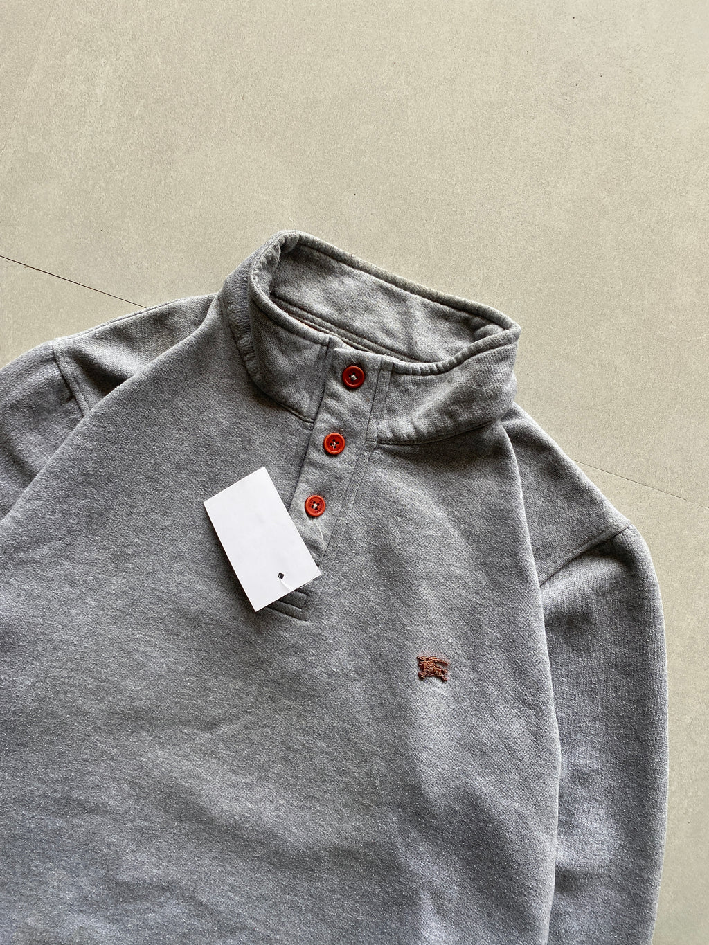 BURBERRY LONDON QUARTER ZIP SWETER - M