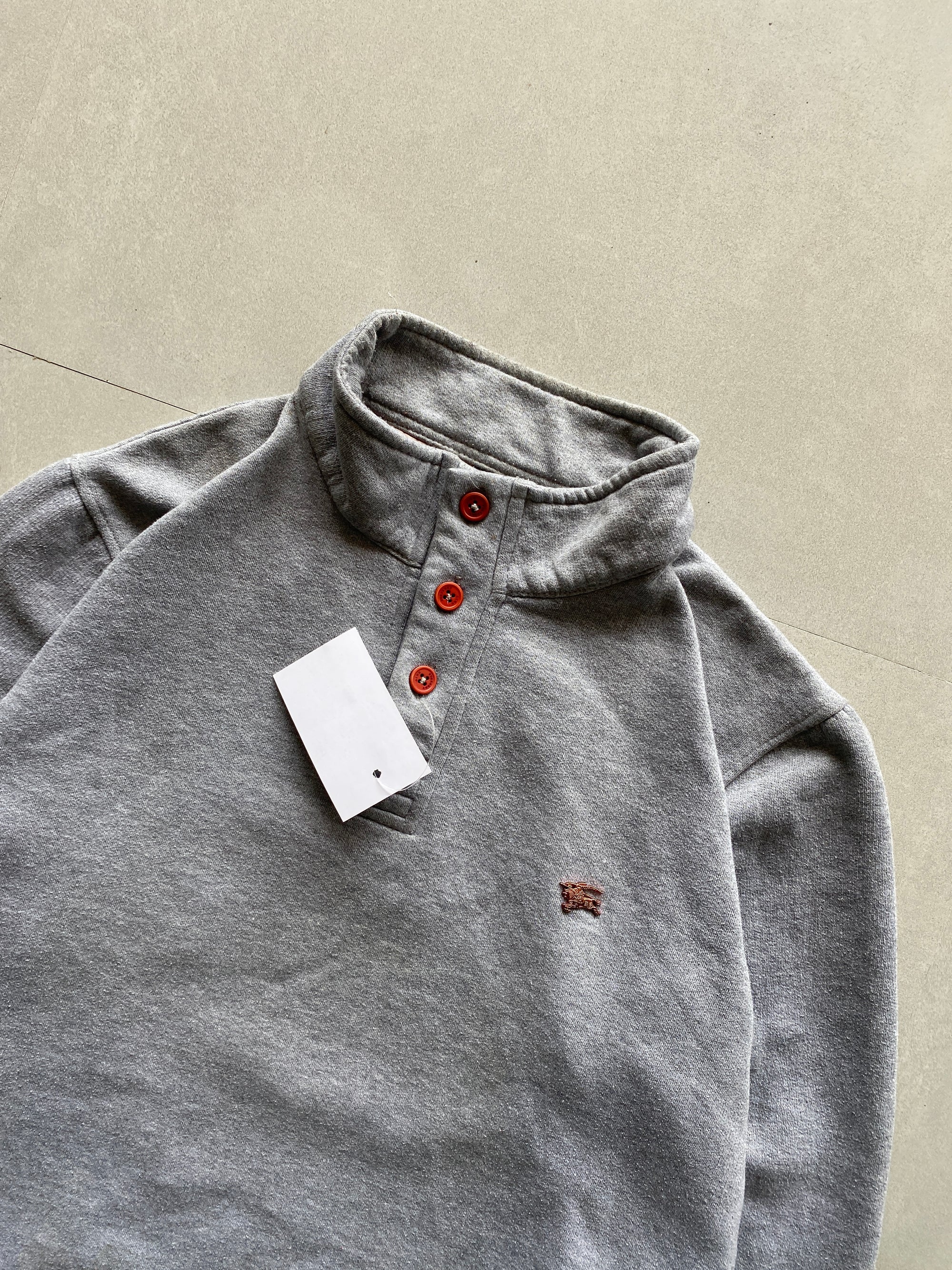 BURBERRY LONDON QUARTER ZIP SWETER - M