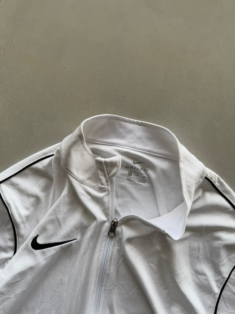 NIKE WHITE TRACK JACKET - XL