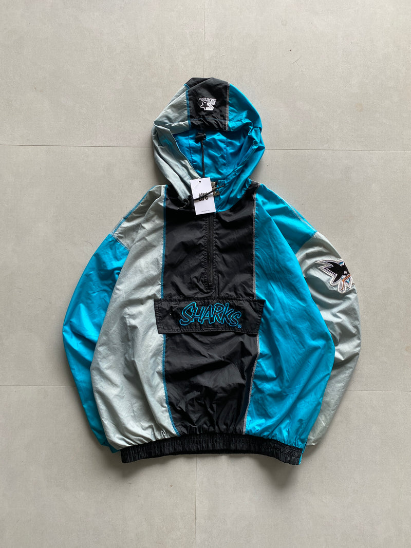 90s STARTER SHARKS MLB JACKET - M