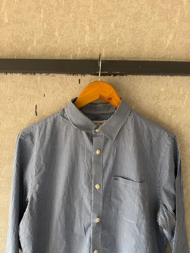 CALVIN KLIEN CHECKERD SHIRT ST197 - M