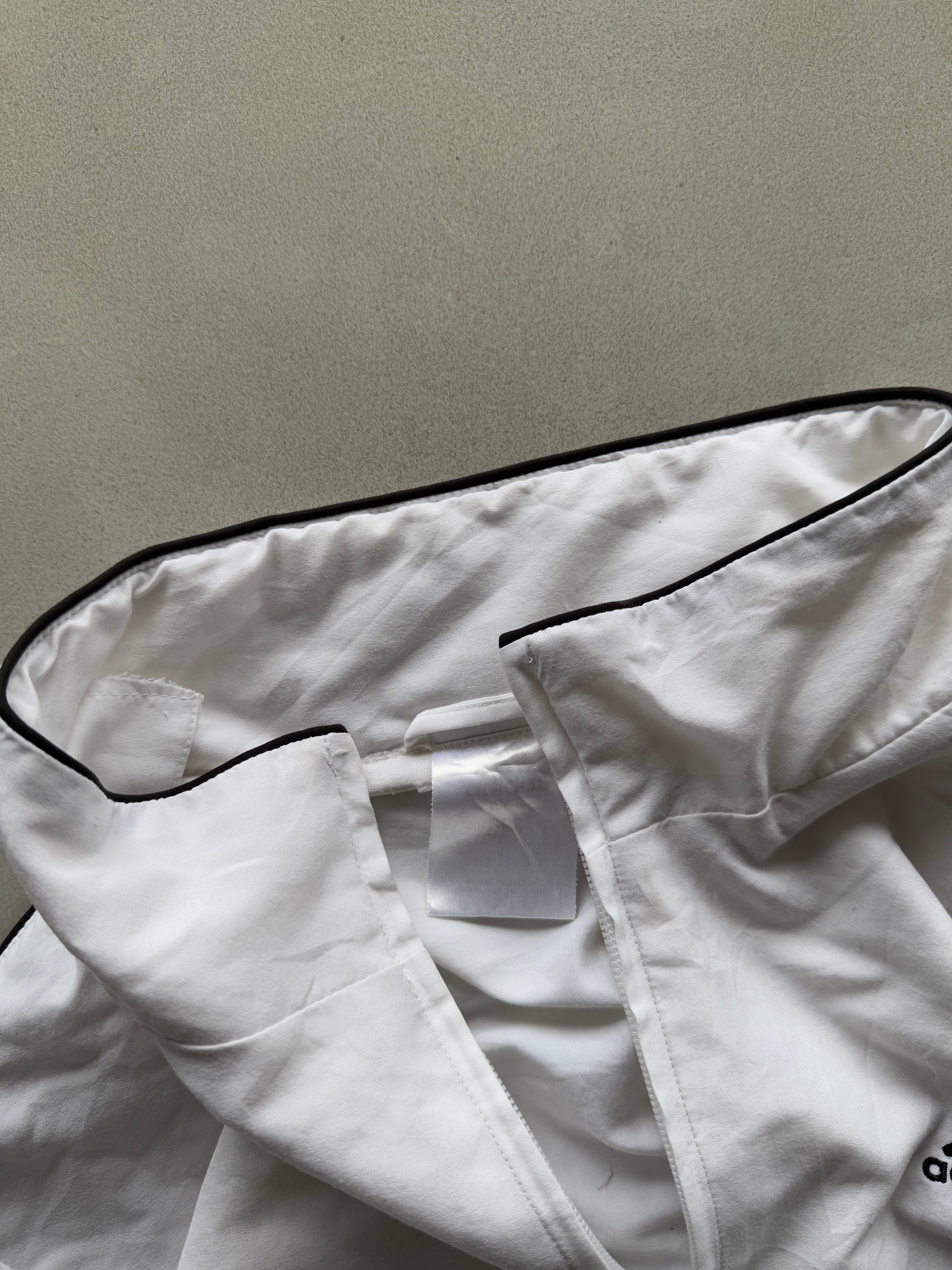 ADIDAS WHITE TRACK JACKET - M