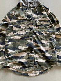 H&M CAMOUFLAGE HOODED JACKET - S
