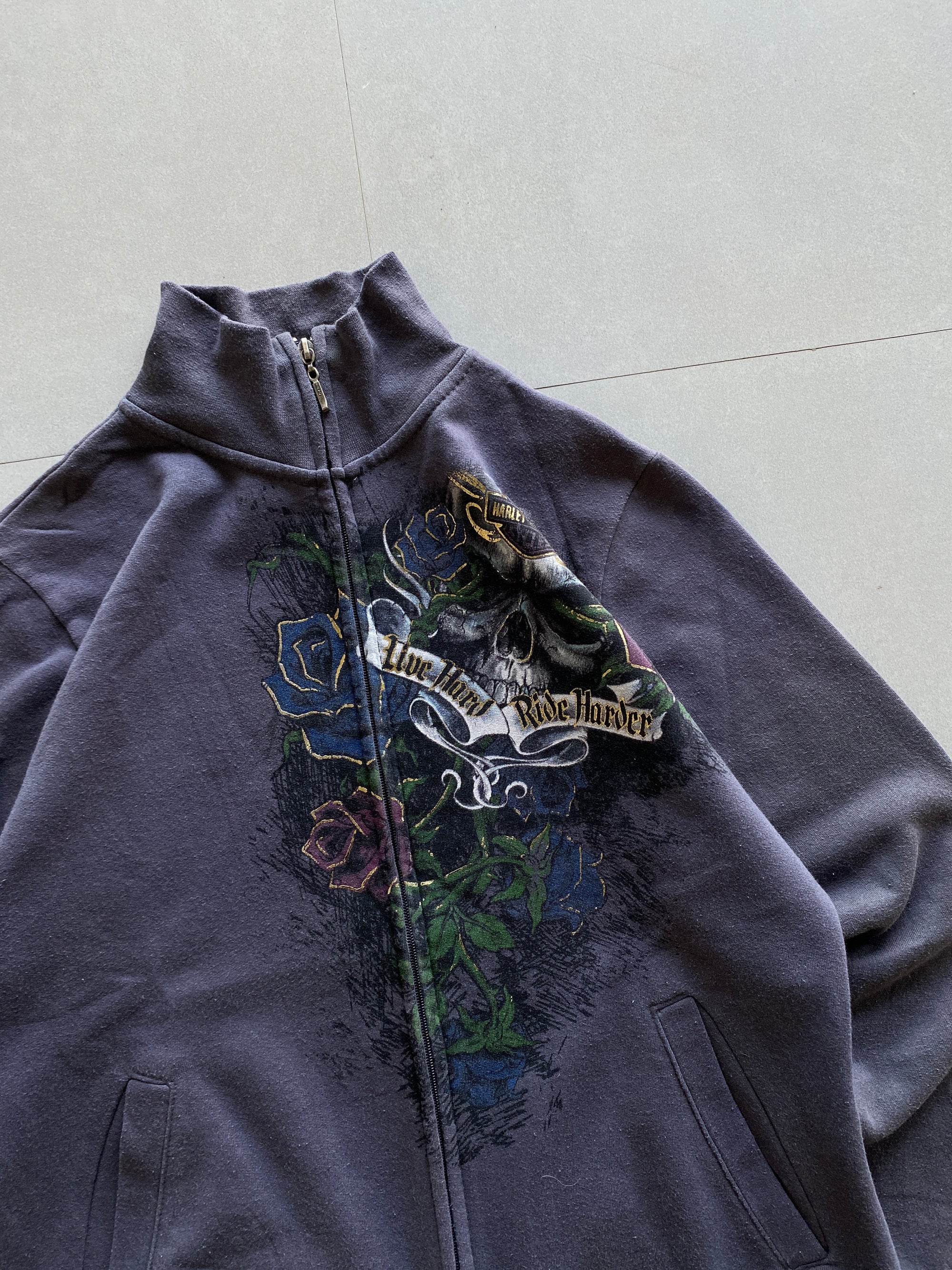 HARLEY DAVIDSON ZIPPER JACKET - M