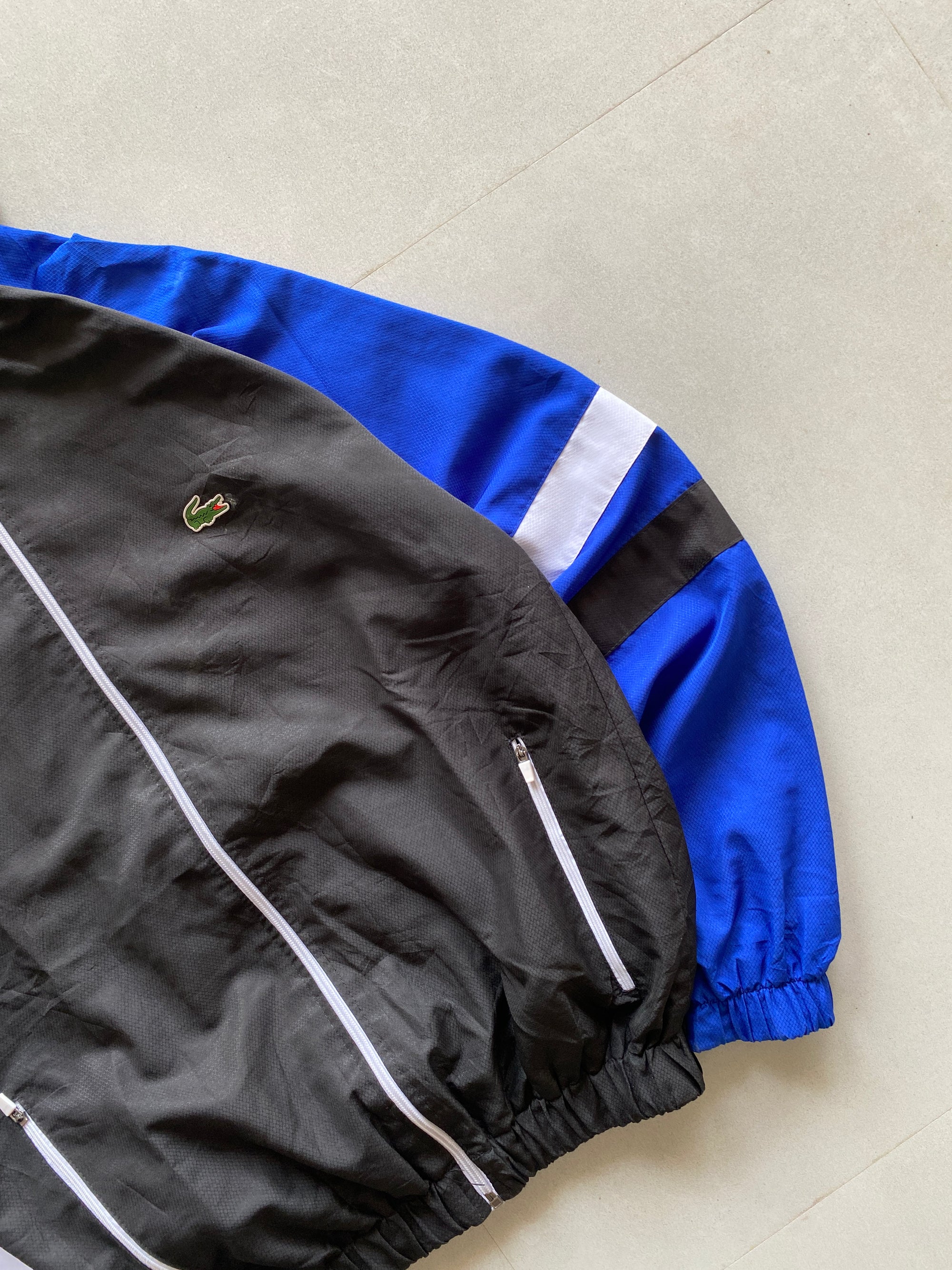 VINTAGE LACOSTE HOODED JACKET - M