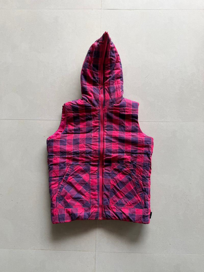 FULL ZIP REVERSIBLE PUFFER VEST - S