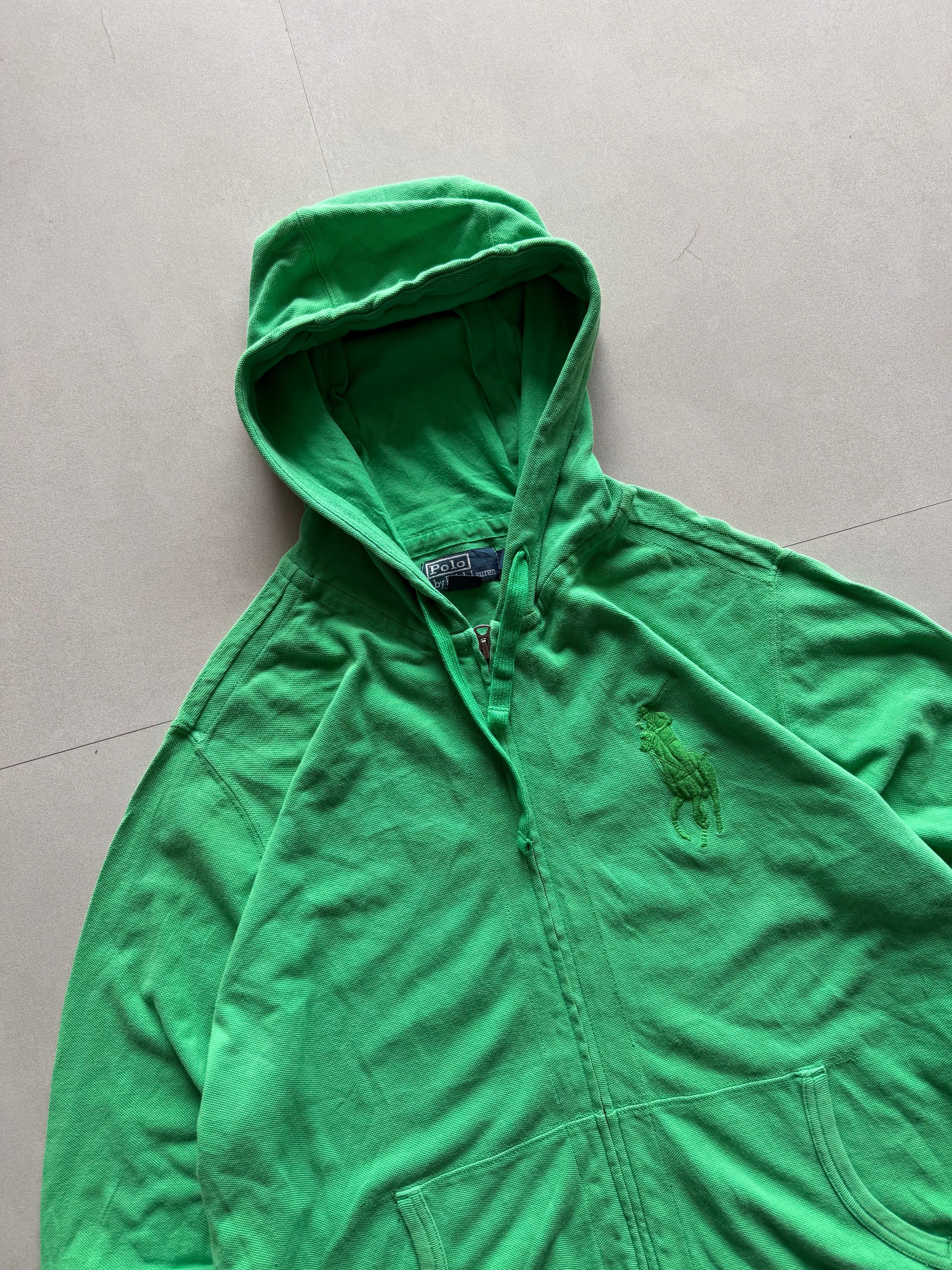 RALPH LAUREN BIG PONY ZIPPER HOODIE - L