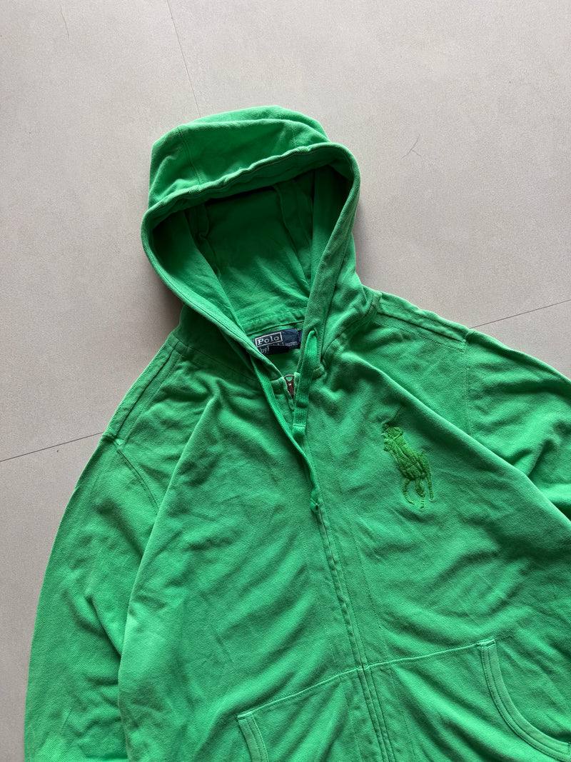 RALPH LAUREN BIG PONY ZIPPER HOODIE - L