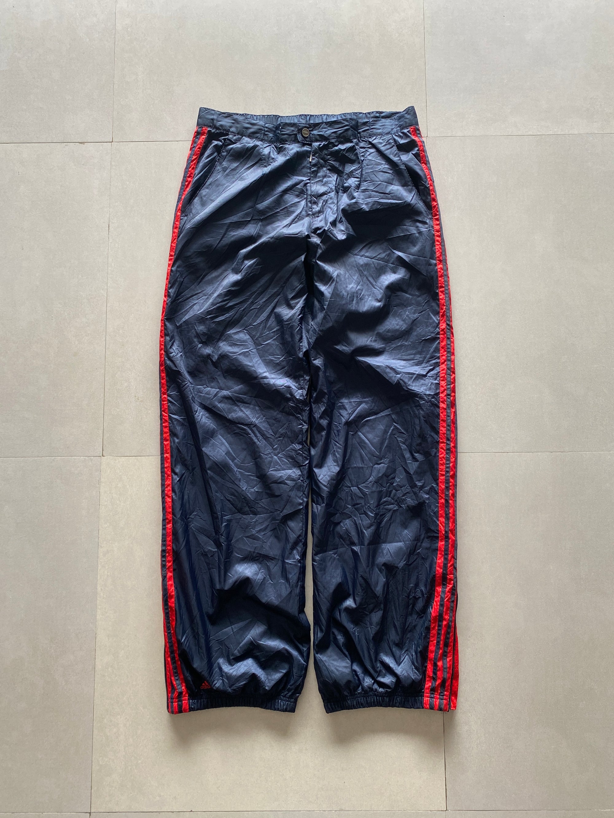 VINTAGE ADIDAS BAGGY STRIPED TRACK PANT - M