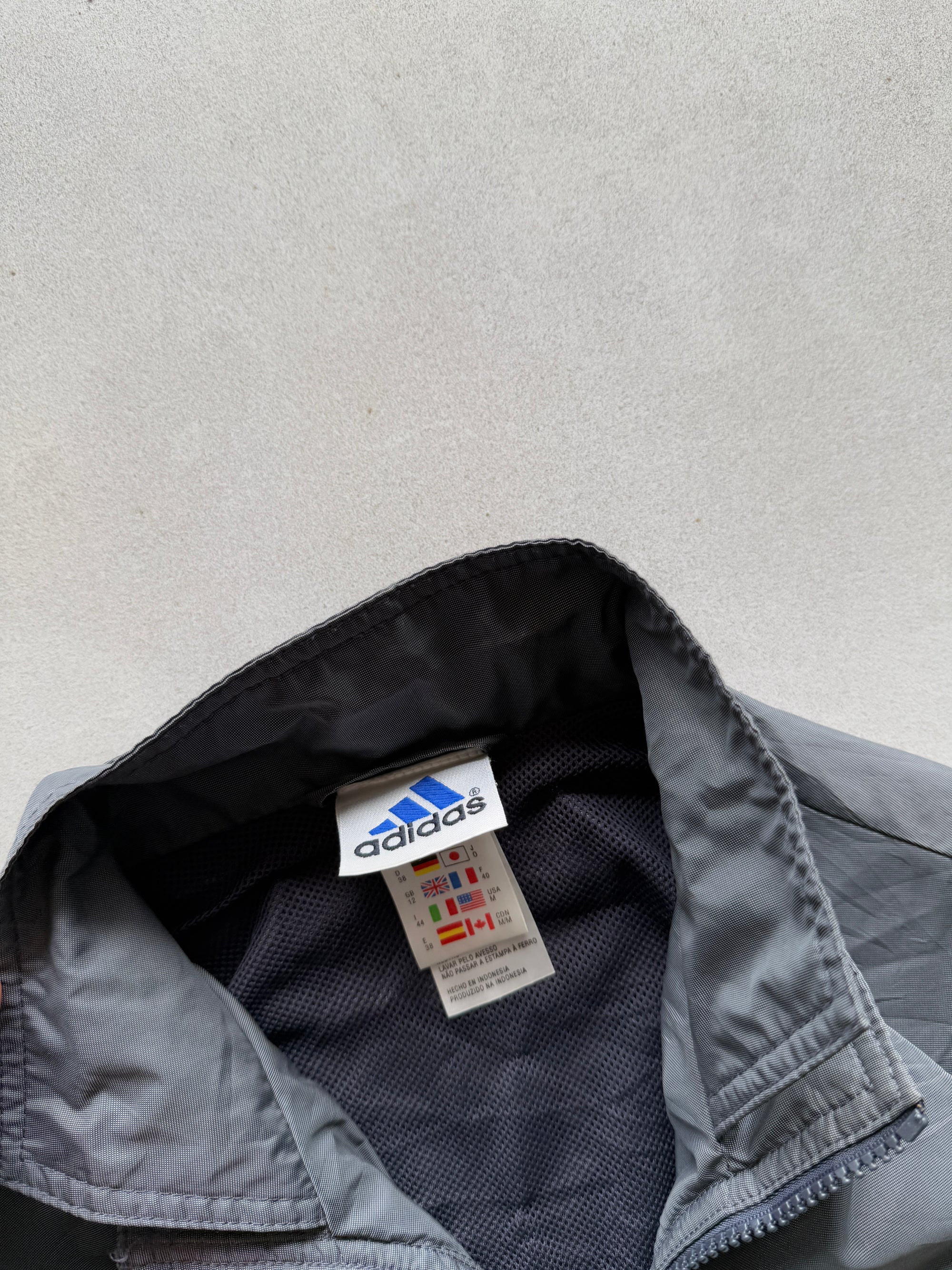VINTAGE ADIDAS GREY SOLID JACKET - L