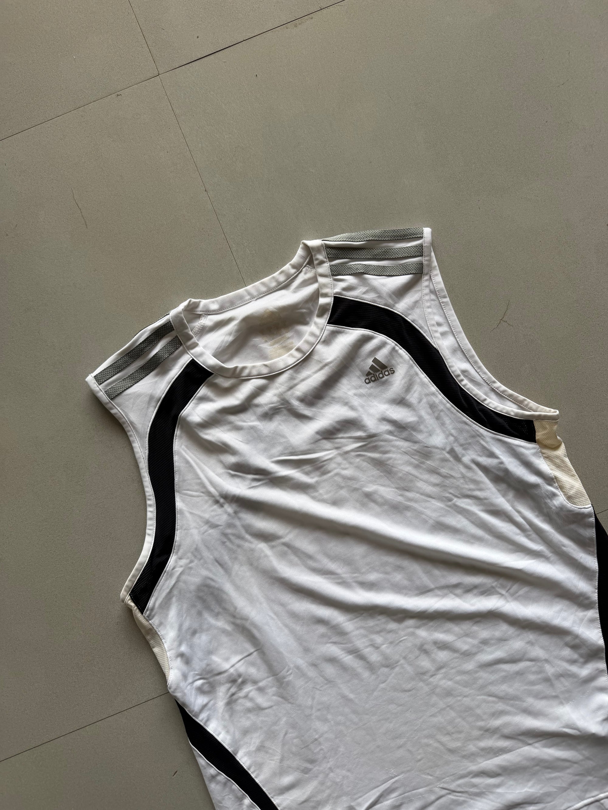 ADIDAS STRIPED TANK TOP - M