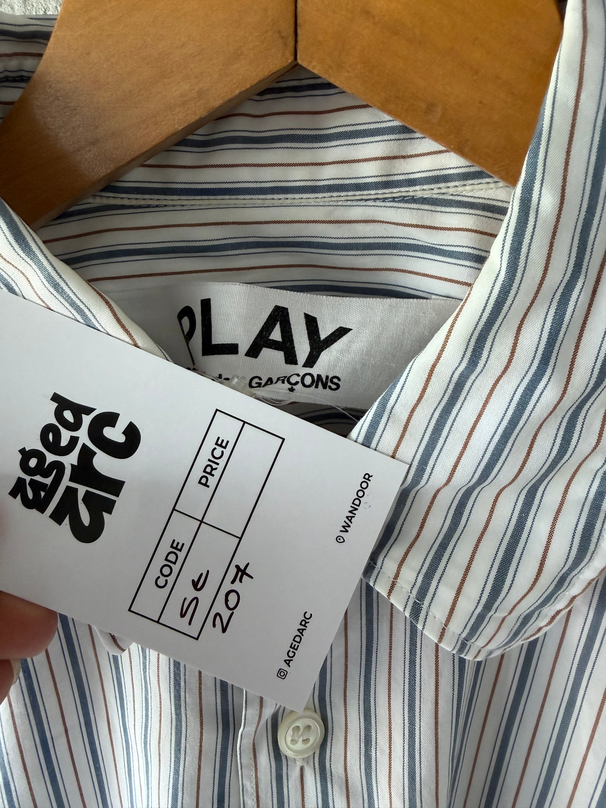 CDG PLAY STRIPED SHIRT ST207 - M