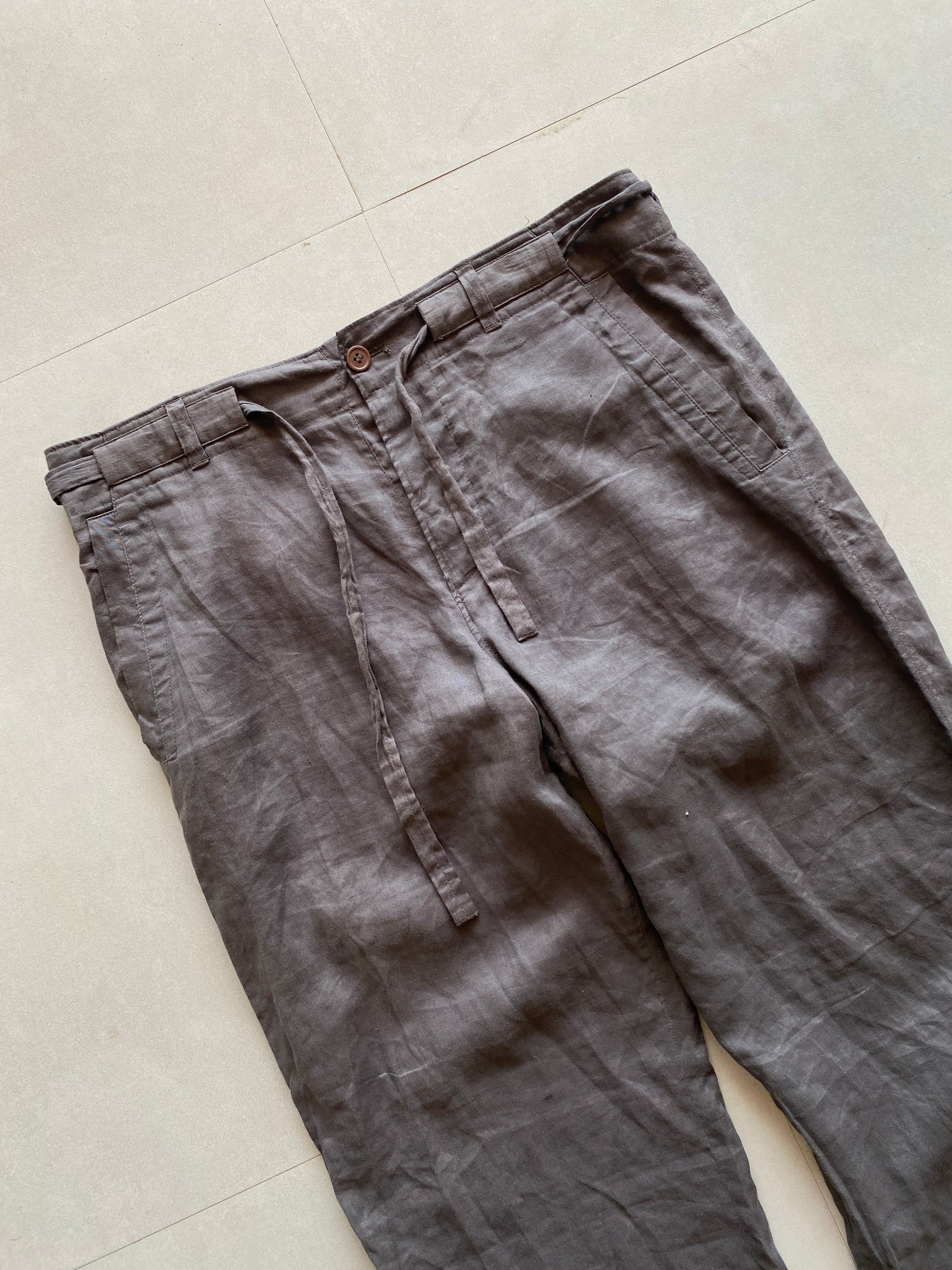 BAGGY LINEN PANT - L