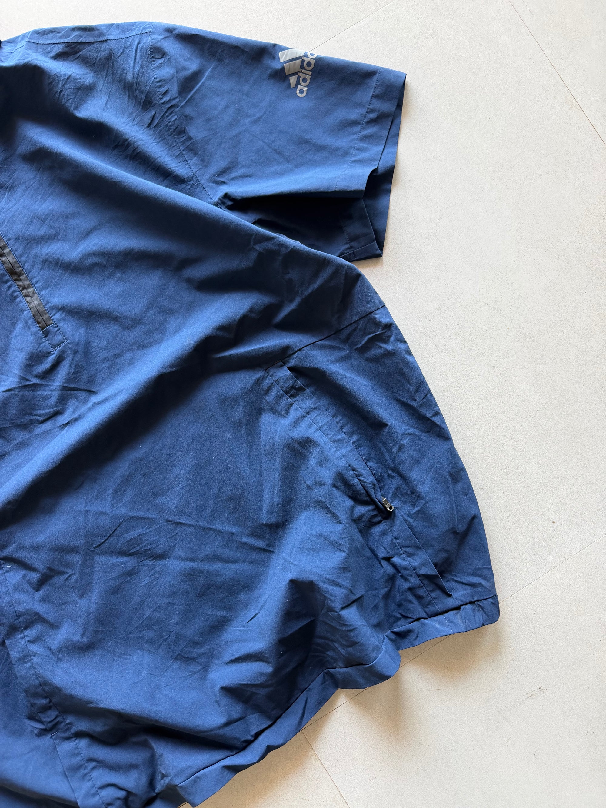 ADIDAS SHORT SLEEVE QUARTER ZIP JACKET - XL