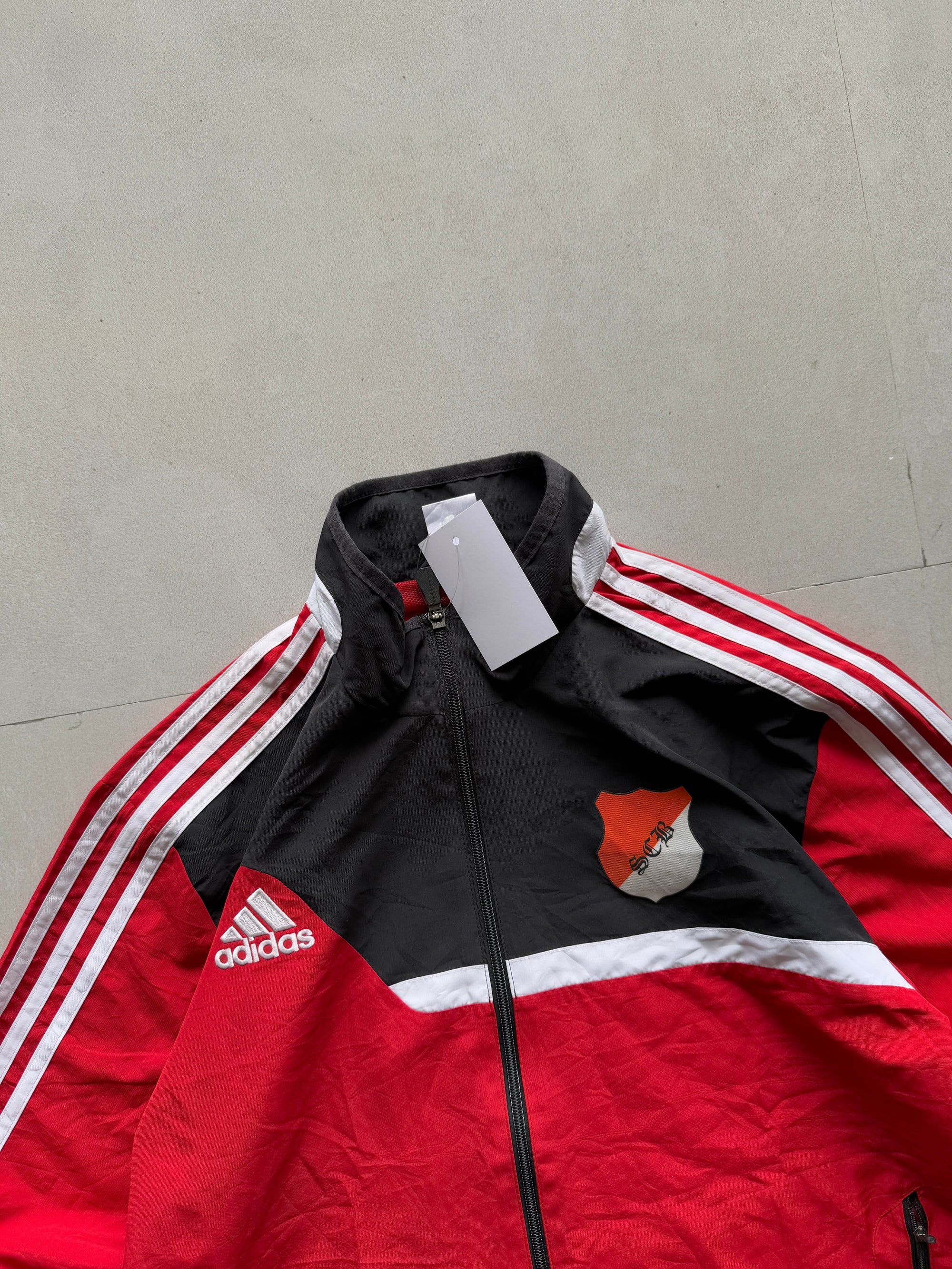 ADIDAS RED STRIPED JACKET - L