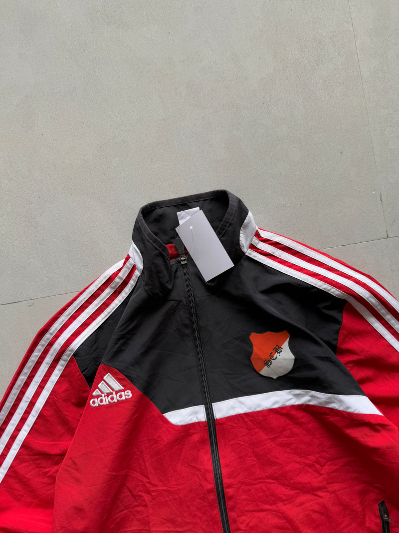 ADIDAS RED STRIPED JACKET - L
