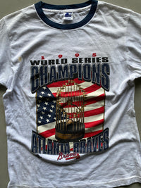 90s STARTER ATLANTA BRAVES CHAMPIONSHIP TEE - S