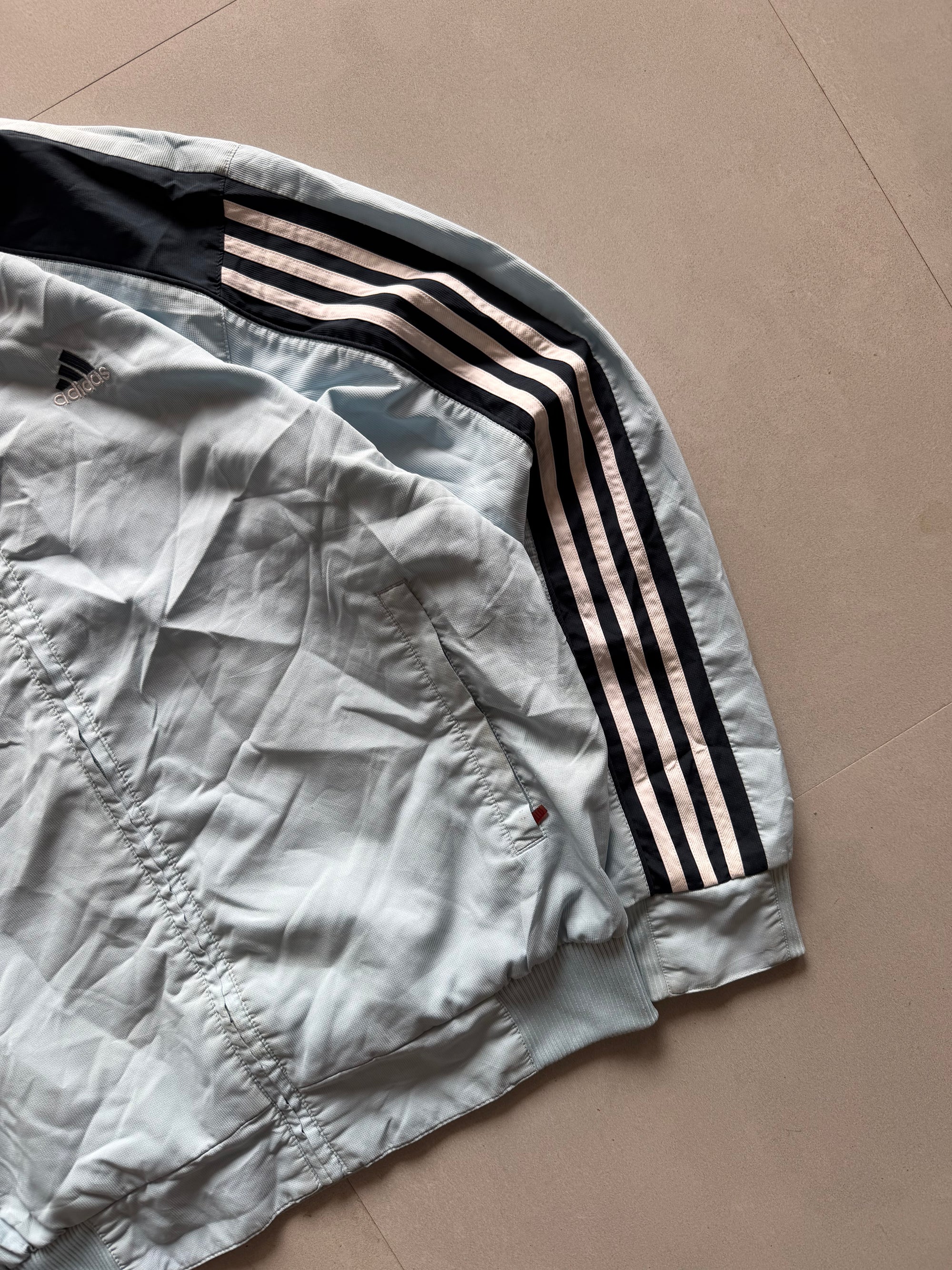 VINTAGE ADIDAS STRIPED JACKET - L